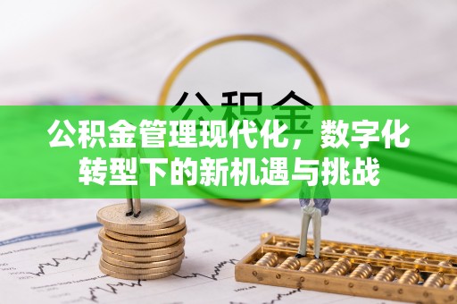 翁牛特旗公积金管理现代化，数字化转型下的新机遇与挑战